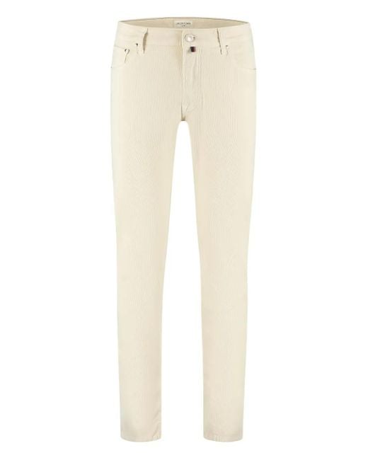 Jacob Cohen Natural Corduroy Trousers for men