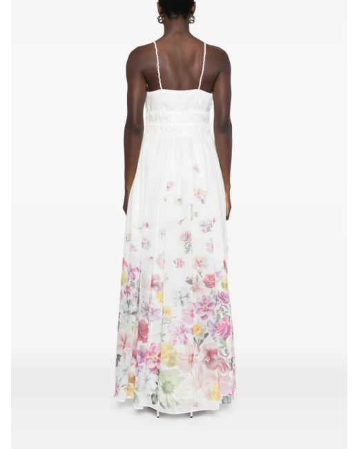 Aje. White Fleur Maxi Dress
