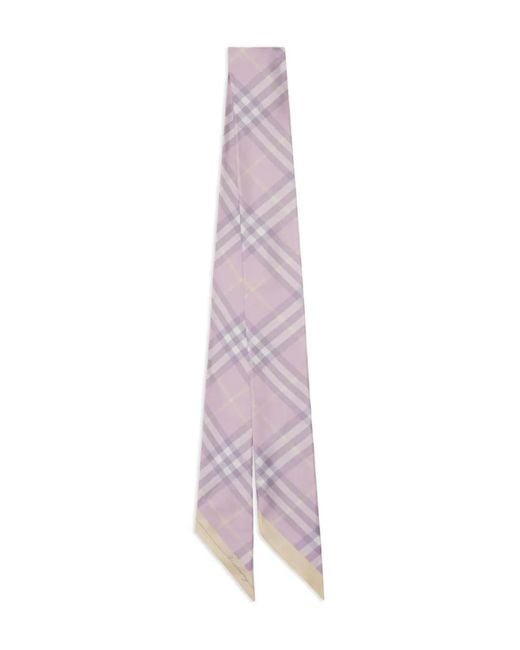 Sciarpa Sottile A Quadri di Burberry in Purple