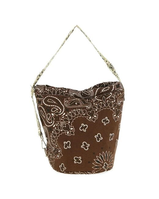 Call it By Your Name White Seau Bandana-Print Bucket Bag