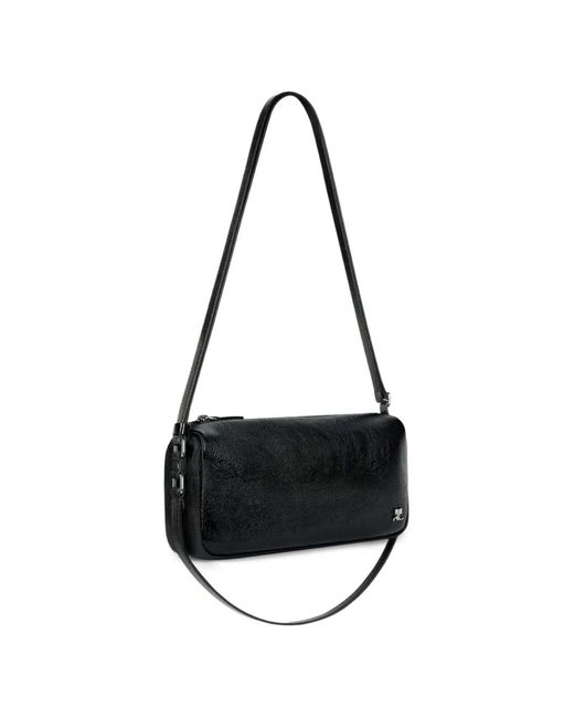 Courreges Black Small Three Sixty Shoulder Bag