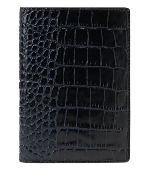Porta Passaporto Goffrato di Smythson in Black
