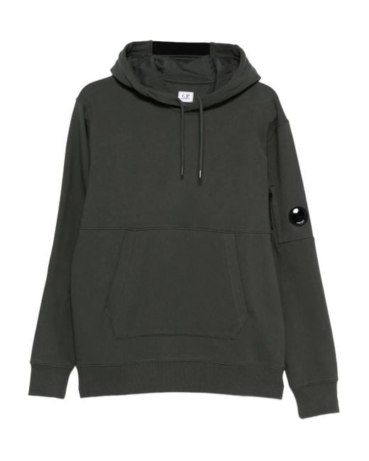 C P Company Green Pocket-Detail Hoodie for men