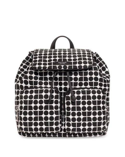 Kate Spade Black Noel-jacquard Backpack
