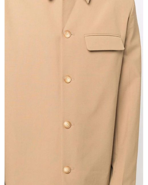 Nanushka Natural Button-Up Tailored Overshirt for men