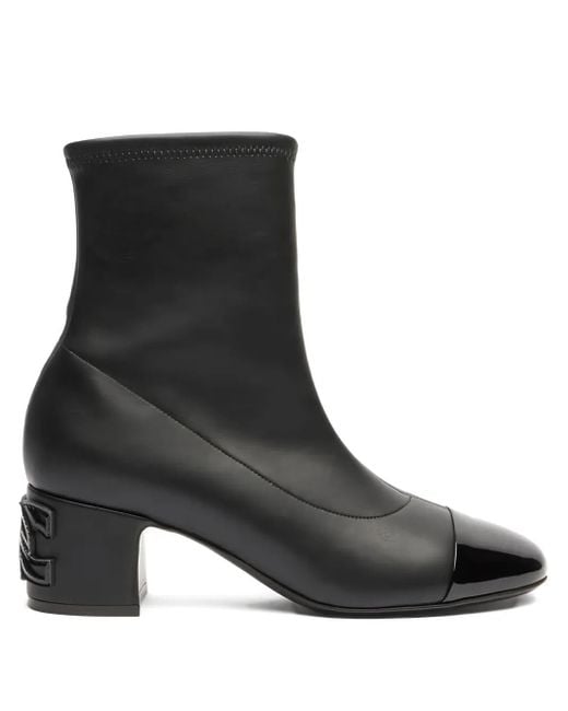Casadei Women's Black 50Mm Leather Ankle Boots