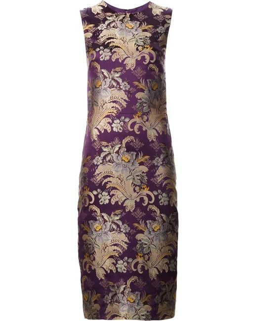 Ralph Lauren Purple Floral Print Dress