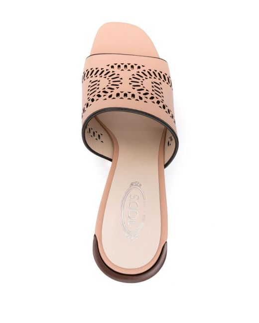 Tod's Pink Kate 75mm Mules