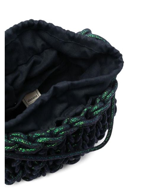 Alienina Black Sara Interwoven Shoulder Bag