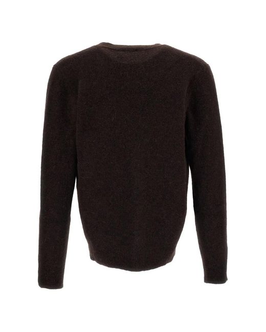 Barena Black Button-Up Knitted Sweater for men