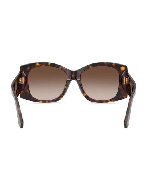 Dolce & Gabbana Brown Geometric-Frame Sunglasses