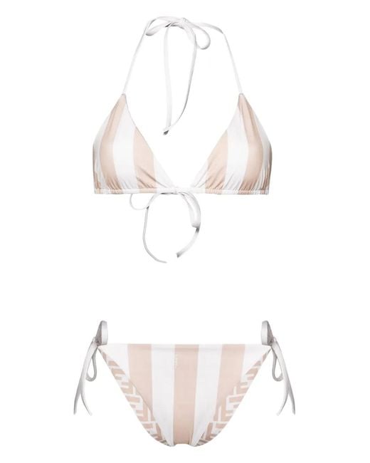 Fendi White Reversible Bikini