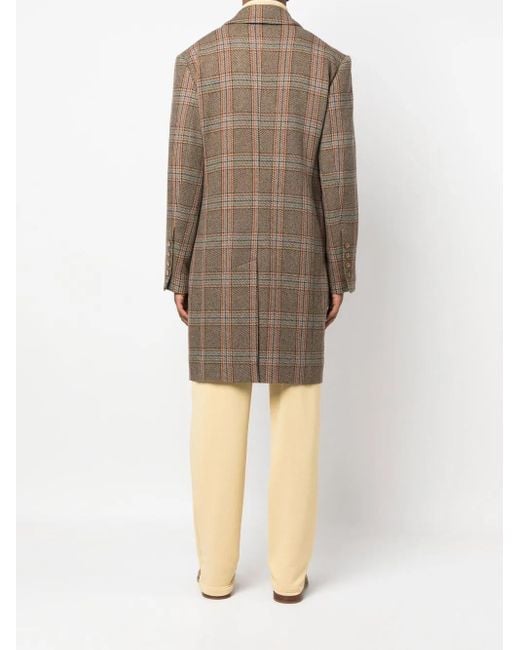 Vivienne Westwood Natural Wreck Checked Double-Breasted Coat for men