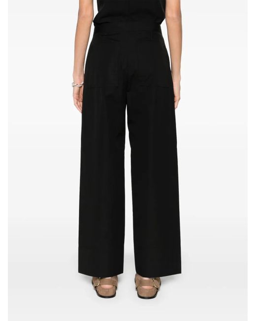Totême  Black Organic Cotton Trousers