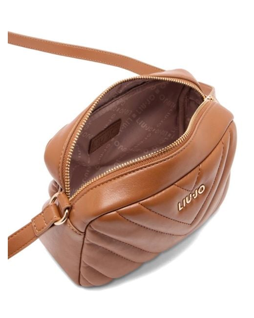 Liu Jo Brown Small Quilted Cross Body Bag