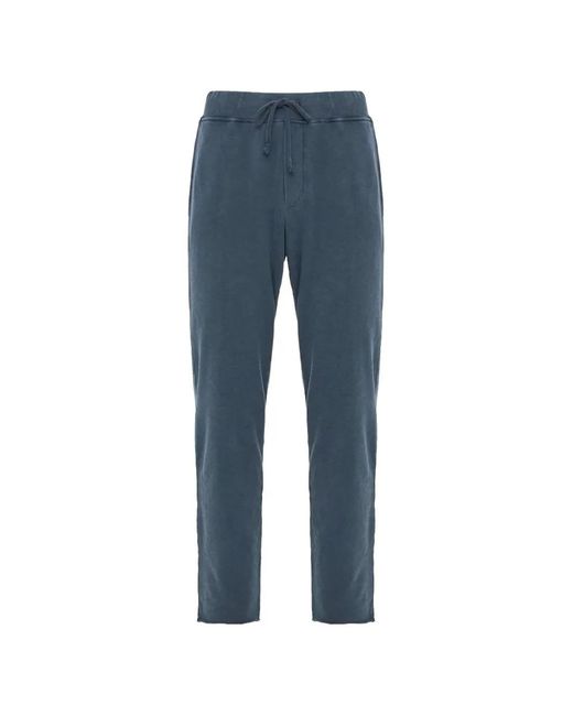 Dirty Laundry Blue Raw-Cut Track Pants for men