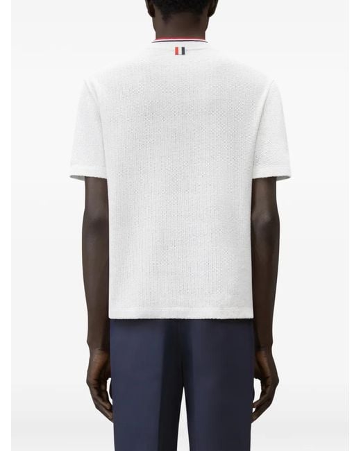 Thom Browne White Chest-Pocket T-Shirt for men