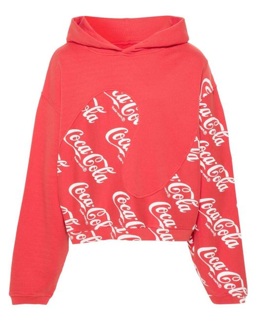 ERL Red X Coca-cola Cotton Hoodie - Men's - Cotton for men