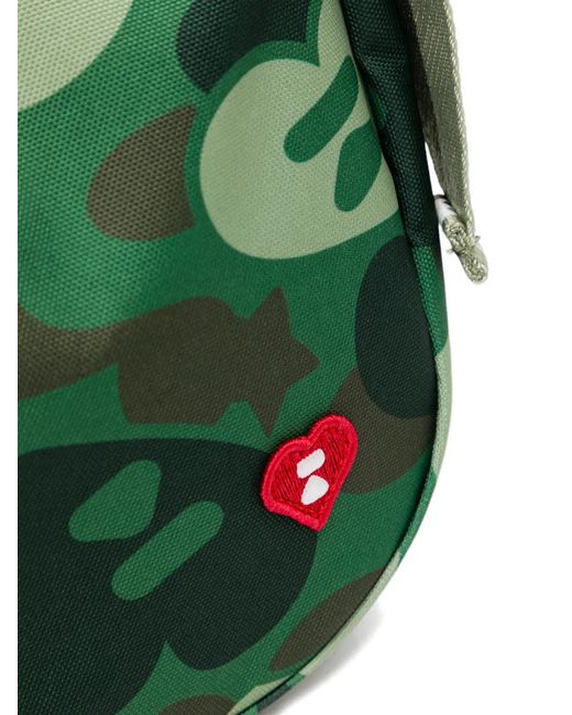 AAPE BY A BATHING AP Green Camo Shoulder Bag