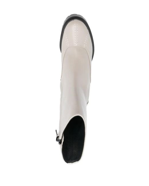Furla Gray Climb Leather Ankle Boots