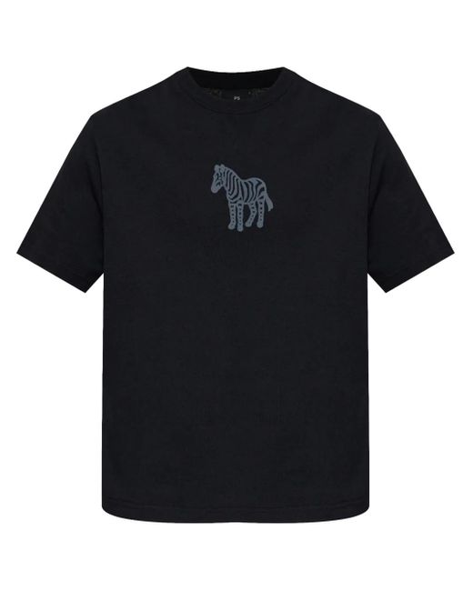 Camiseta de algodón orgánico Paul Smith de hombre de color Black