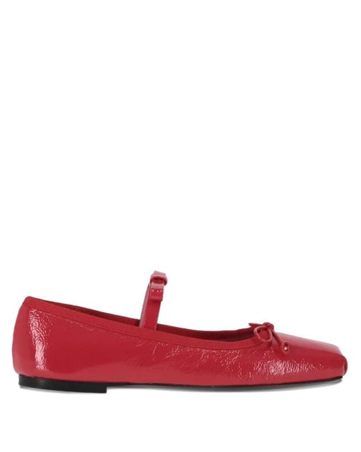 Vivetta Red Bow-Detail Ballet Flats