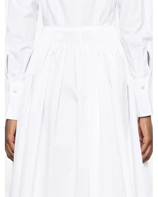 Joseph White Kathe Smocked Midi Dress