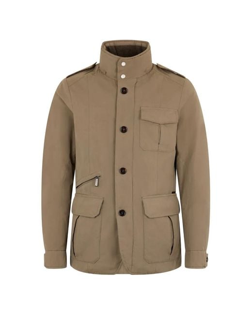 Moorer Natural Epaulettes Flap-Pocket Jacket for men
