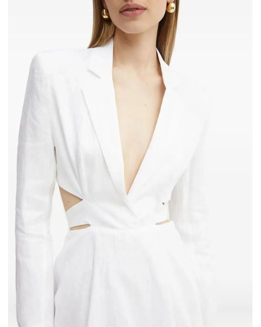 Abito Modello Blazer Con Dettaglio Cut-Out di Bardot in White