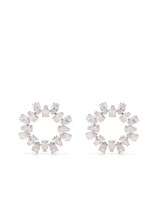 Swarovski White Millenia Crystal Halo Stud Earrings