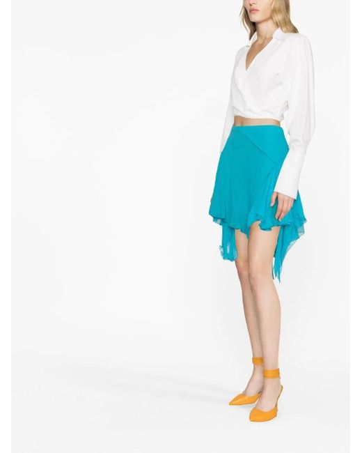 Versace Blue Mini Skirt