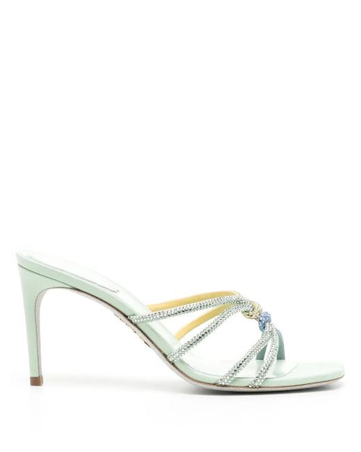 Rene Caovilla Sandalen Verfraaid Met Kristal in het White