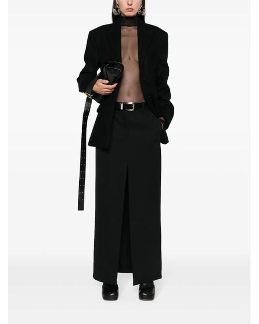 MODES GARMENTS Black Single-Breasted Wool Blazer