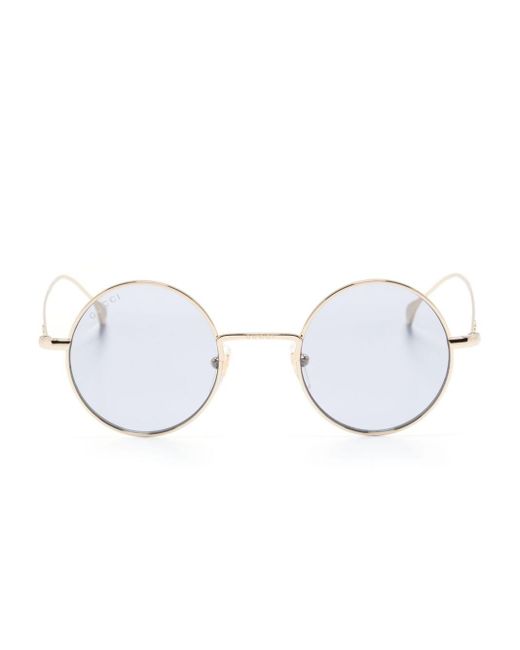 Gucci White Round-frame Sunglasses