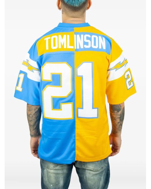メンズ Mitchell & Ness Split Legacy Jersey Nba Sd Chargers 2002 Ladainian Tomlinson Tシャツ Blue