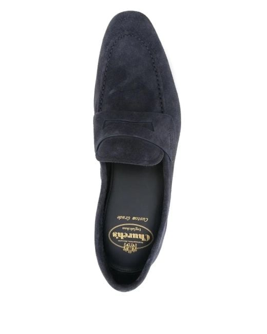 Church's Blue Suede Loafers for men