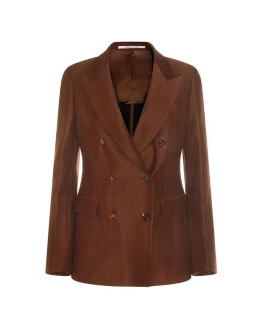 Tagliatore Brown Parigi Buttoned Blazer