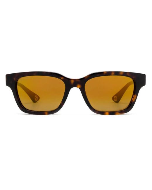 Gucci Brown Logo-Print Sunglasses for men