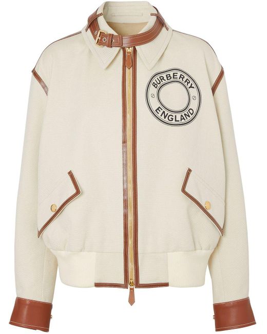 Burberry Natural Logo Graphic Bomber Jacket