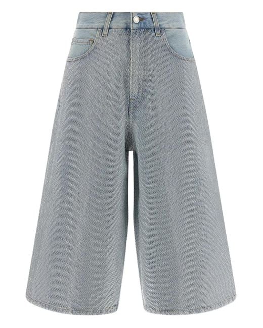 Haikure Gray Jeans-Shorts mit Nieten