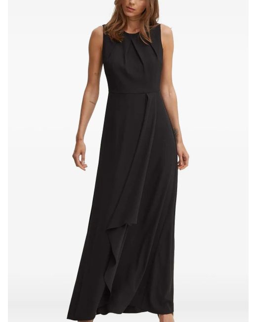 Sandro Ferrone Black Pleated Maxi Dress