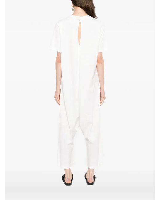 Farm Rio White Graphic-Print Jumpsuit