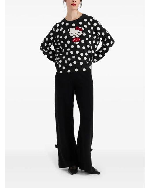 Chinti & Parker Black Hello Kitty Polka-Dot Sweater
