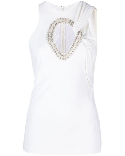Givenchy White Cut-out Sleeveless Top