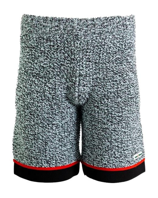 Casablanca Blue Textured-Trim Shorts for men