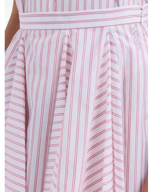 Marni Pink Skirt With Stripe Pattern