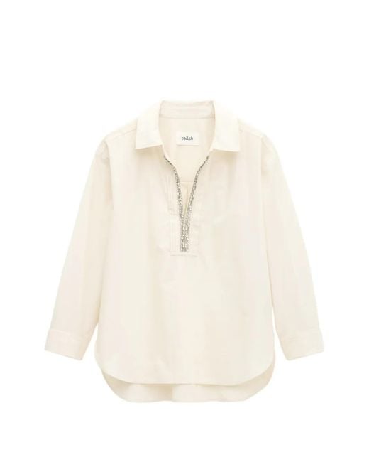 Ba&sh White Miss Embellished Shirt