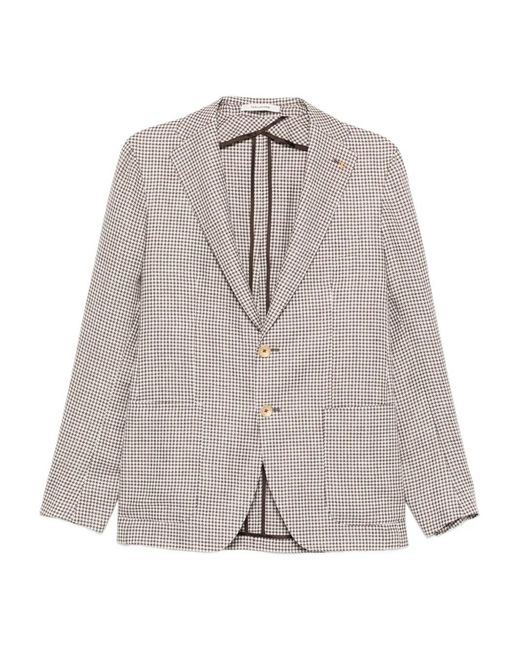 Tagliatore Gray Single-Breasted Blazer for men