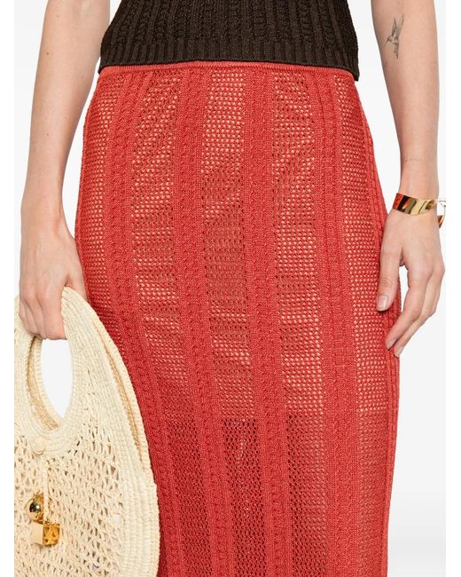 Pennyblack Red Knitted Skirt