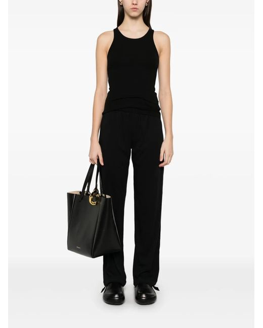 ÉTERNE Black Ribbed Tank Top